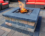 CastStone - Square Fire Pit Coping [Graphite Black] (Set of 4)